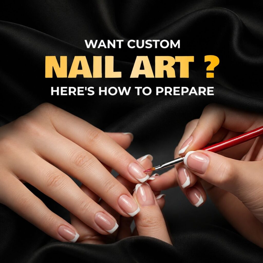 Custom nail art design created at Vidao Nails & Day Spa in Houston, TX, featuring personalized colors, patterns, and creative details.